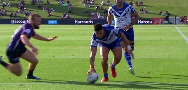 Lafai scores his first try back in blue and white