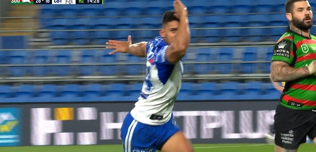 A South Sydney pass goes wrong and Biondi-Odo has his first NRL try