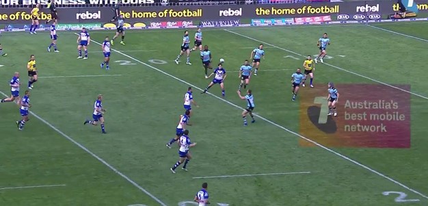 Hopoate scores the Bulldogs first