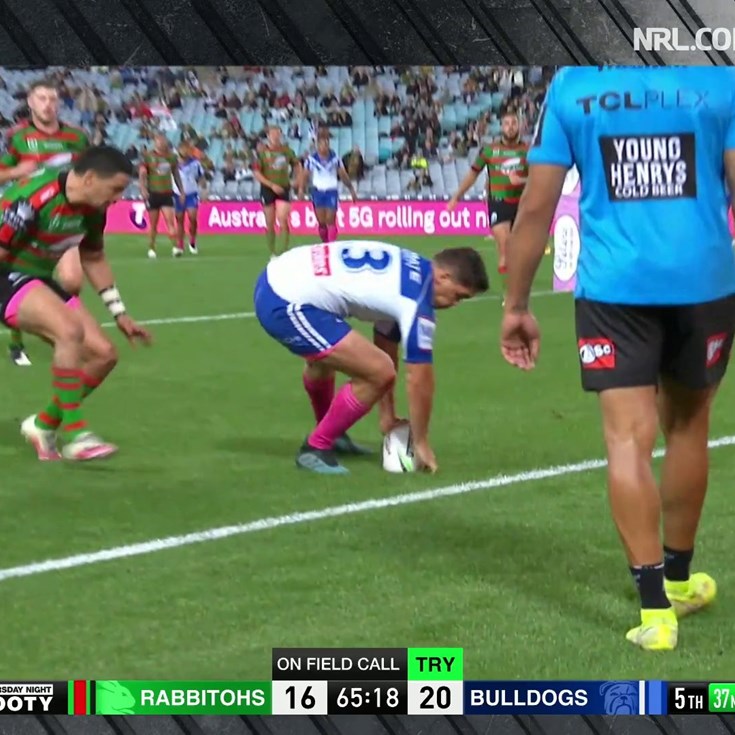 Chris Smith scores his first NRL try