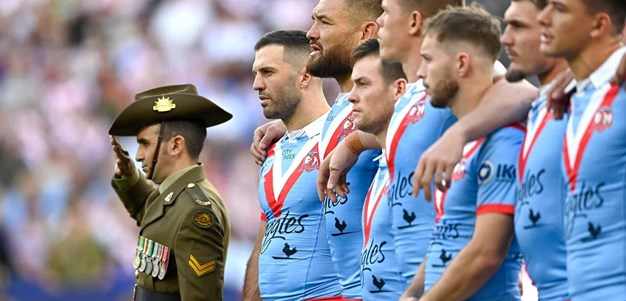 Dragons v Rooster - ANZAC Ceremony