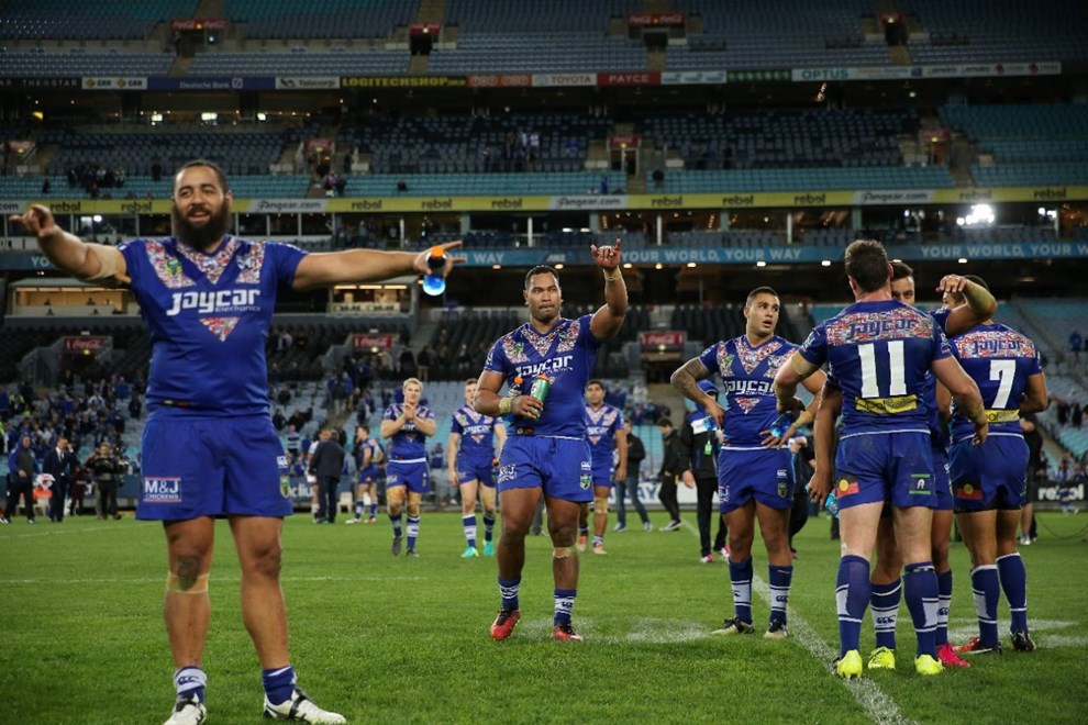 Competition - NRL Premiership.Date  -   August 11th 2016.Teams - Bulldogs v Sea Eagles.at - ANZ Stadium, Homebush.Pic Grant Trouville @ NRL Photos.
