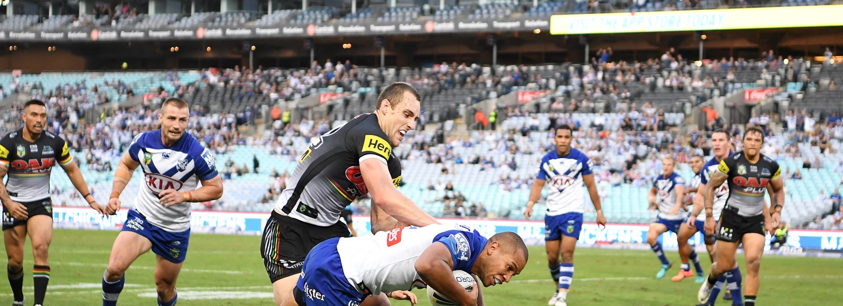 Panthers star halfback injured as Bulldogs win
