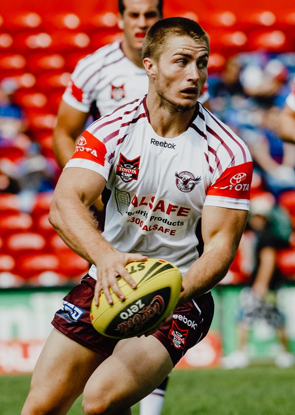 Foran in his early playing days with the Manly under 20s team.