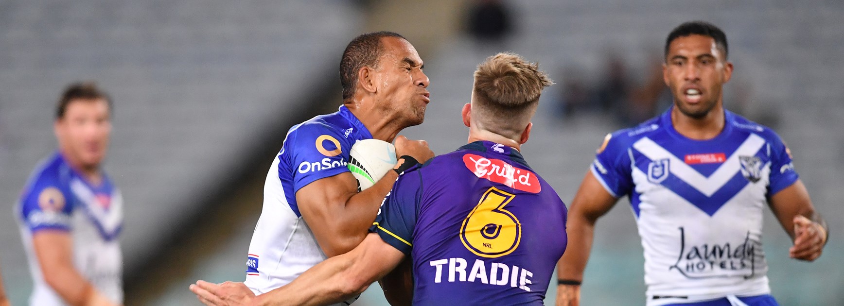 Hard marker: Bellamy wants more from Storm after Bulldogs romp