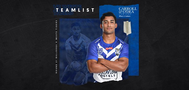 Round 21 Team News: Line-up to face the Wests Tigers