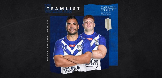 Round 22 Team News: Line-up confirmed to face Warriors