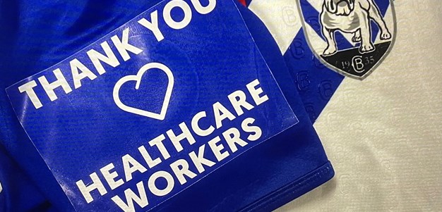 Bulldogs thank Healthcare Workers with sleeve message for today’s game