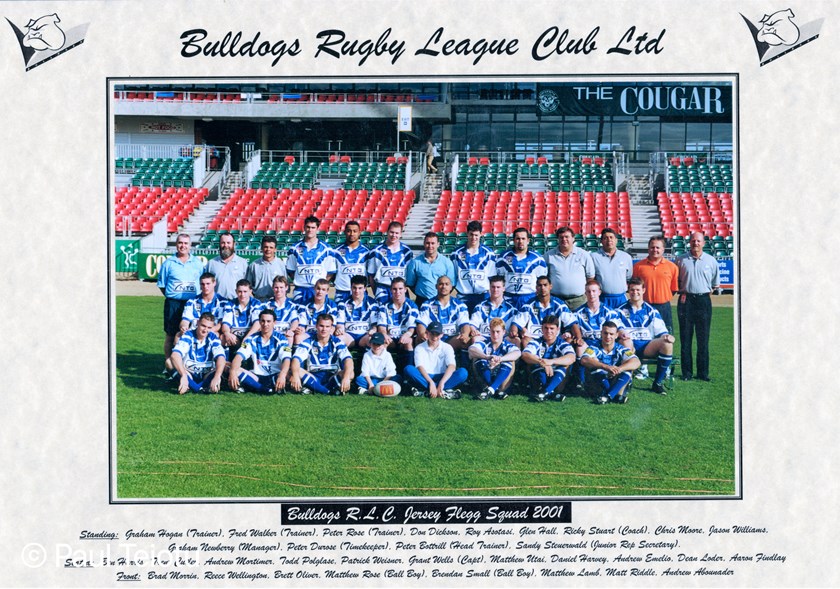 2001 Canterbury-Bankstown Bulldogs Jersey Flegg Cup Team Photo