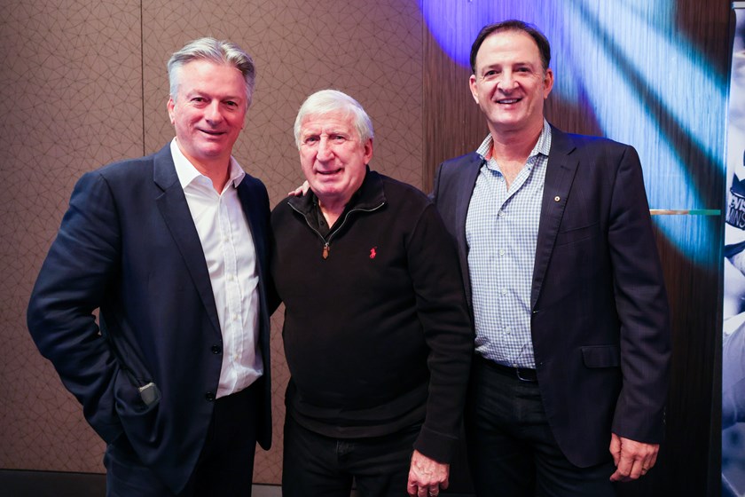 Steve Waugh and Mark Waugh together with Steve Mortimer.