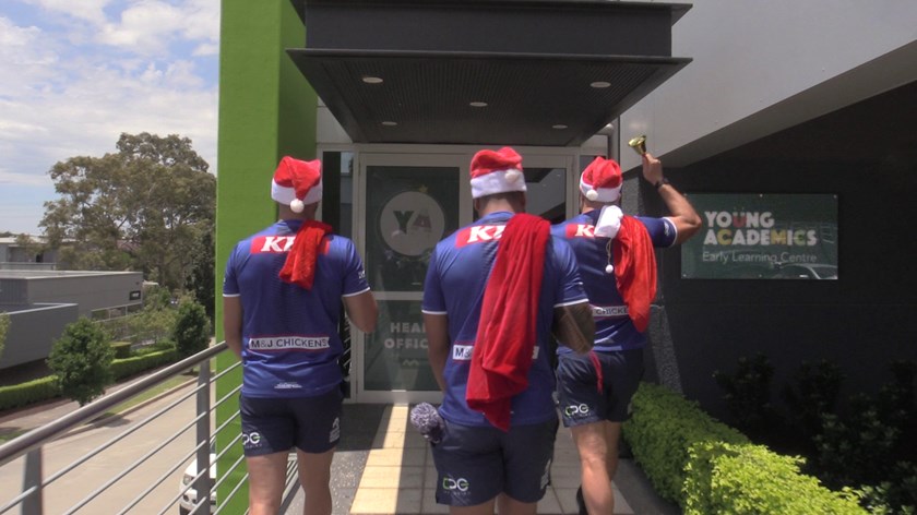 The Bulldogs visit Young Academics Head Office to mark the launch of a new, special Christmas Toy Drive.