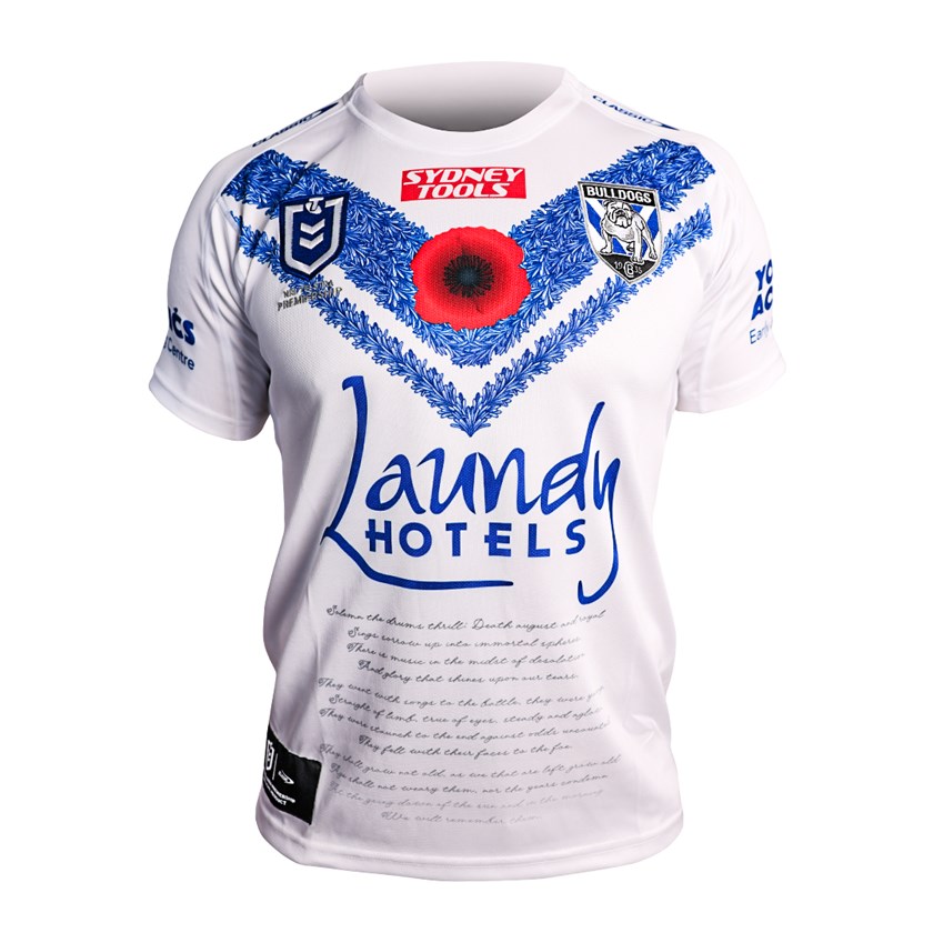 Front of the Bulldogs 2023 ANAZC Round Jersey