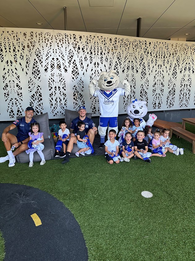 Ryan Sutton and Braidon Burns were on hand at Young Academics to help teach the routine in some of their Early learning Centres.