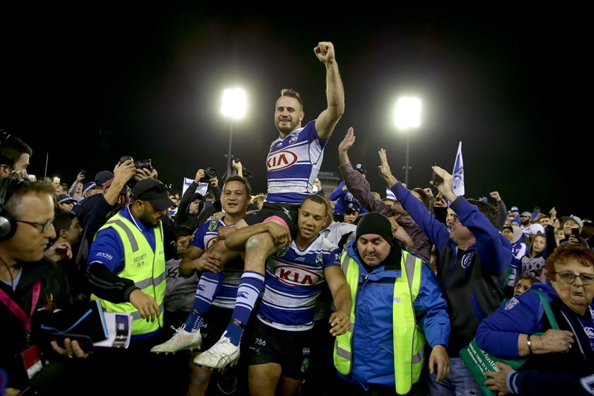 Josh Reynolds was chaired off during his 2017 farewell.