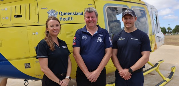 Bulldogs fulfil donation pledge to RACQ LifeFlight Rescue