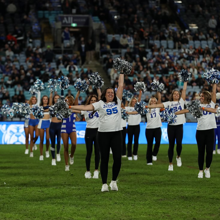 50 Years Of Cheerleaders Celebrated In Sapphires Alumni Performance During Women In League Round