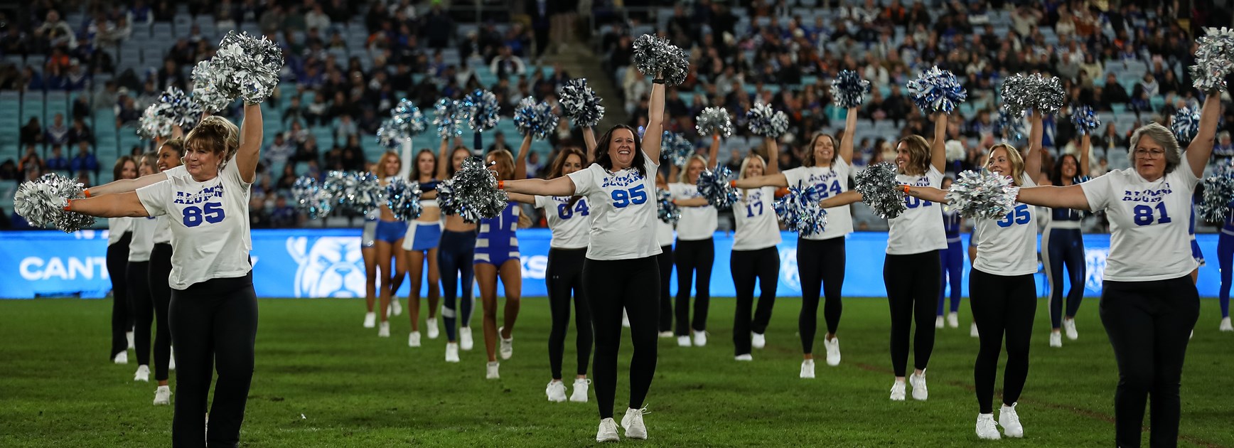 50 Years Of Cheerleaders Celebrated In Sapphires Alumni Performance During Women In League Round